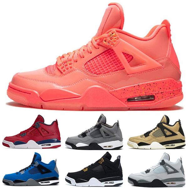 

2020 discount 4s basketball shoes punch fiba mushroom cactus jack blue mens trainers 4 men athletic sports sneakers 7-13