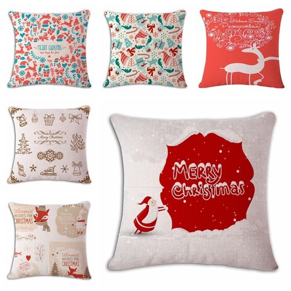 

christmas 3 inbetweening hand cotton flax pillow back cushion