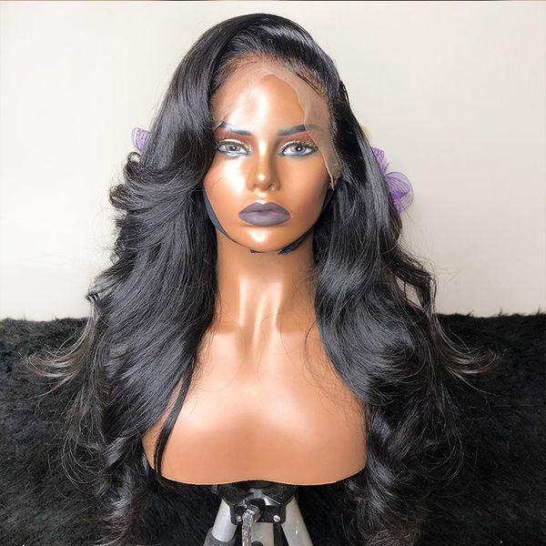 

13x6 deep part lace front human hair wigs for black women fantasy loose wave brazilian virgin hair wigs for black women 9a, Black;brown