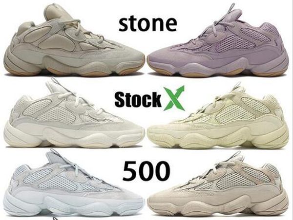 

new kanye west desert rat 500 soft vision stone bone white blush utility black salt running shoes men women designer sneakers