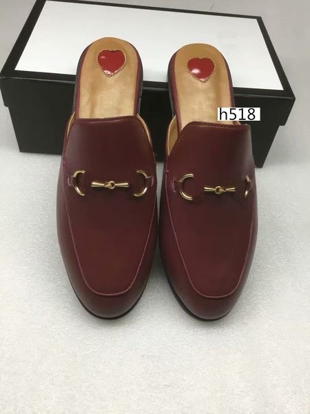 

new sale princetown 423513 designer classic slippery metal buckle beach slippers soft sweethearts slippers high-quality4, Black