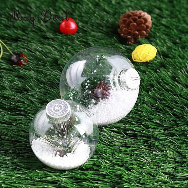 

magideal christmas tree hanging clear transparent ball decor xmas home ornament 2-6'' durable practical for home christmas tree