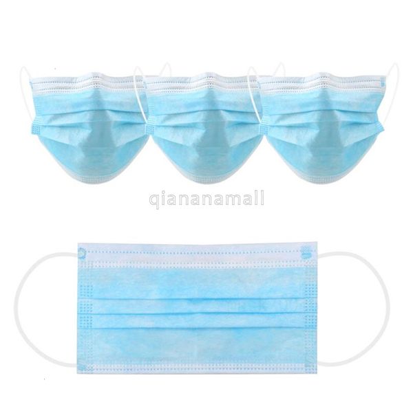 

face new одноразовые маски упругие ear loop 3 50pcs ply синий мягкая блокировка пылевого загрязнения воздуха kwnm