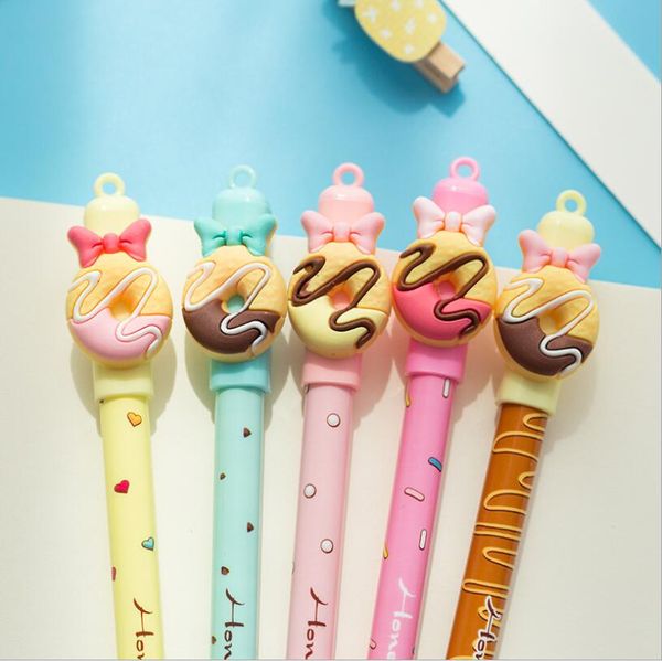 

1 pieces lytwtw's stationery cute donuts erasable pen gel pen school office kawaii supply handles creative gift candy