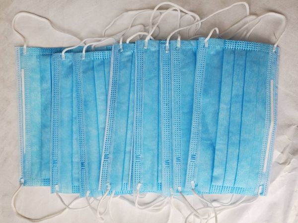 

Free shipping in stock 50Pcs dust-proof masks with elastic earrings 3 Layers Disposable mouth Protective Face Masks DHL