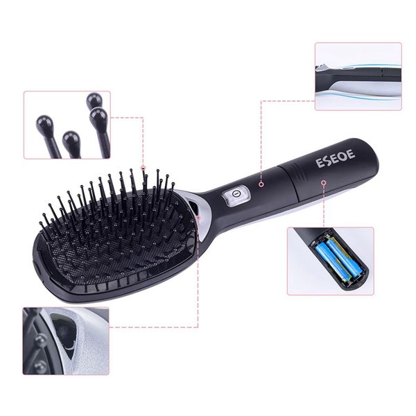 

electric hairbrush negative ions massage anti static portable hair comb health care accessories hairdressing supplies, Silver