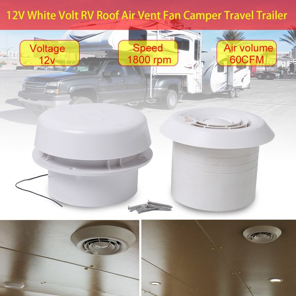 

caravan rv accessories 12v rv roof mushroom head silent fan 12v white volt roof air vent fan camper travel trailer