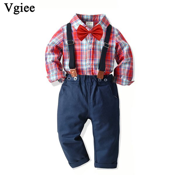 

vgiee baby boy clothes christmas outfit wedding birthday party clothing full plaid fall winter kids children set cc760, White