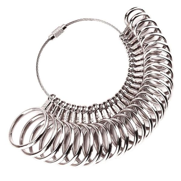 

useful standard jewelry tool trendy silver ring size different sizes metal ring measuring tool finger sizer measure gauge