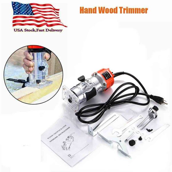 

110v electric wood trimmer laminator router joiners furniture chamfering cutting