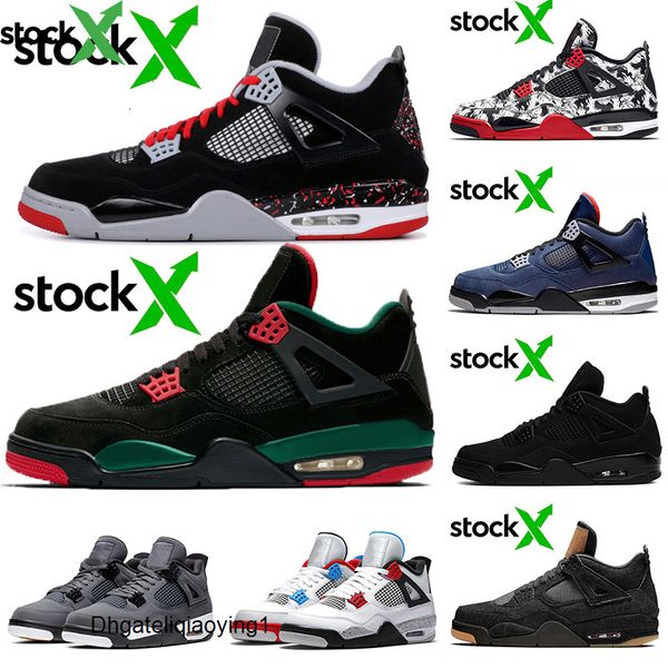 

2020 new arrival jordon basketball shoes 4 4s ovo splatter pizzeria black lvs blue deep what the trainers sports men designer sneakers us