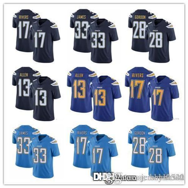 

men women los angeles chargers youth 17 philip rivers 33 derwin james 13 keenan allen 28 melvin gordon football jerseys blue navy, Black;red