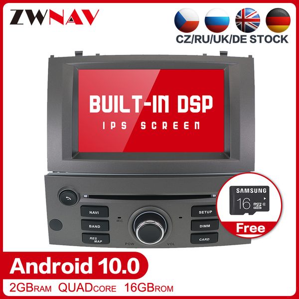 

dsp android 10.0 car multimedia player gps glonass navigation unit for 407 2004-2010 bt audio stereo radio type recorder car dvd