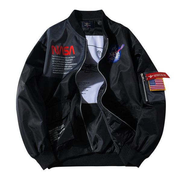 

2019 nasa designer jackets outerwear ma1 flight pilot bomber jacket men women windbreaker baseball wintercoat mens jacket size s-4xl, Black;brown