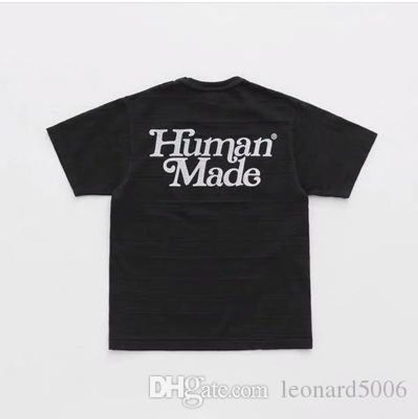 

19ss summer design human made tee shirt men women breatheable fashion streetwear sweatshirts outdoor t-shirts cotton, White;black