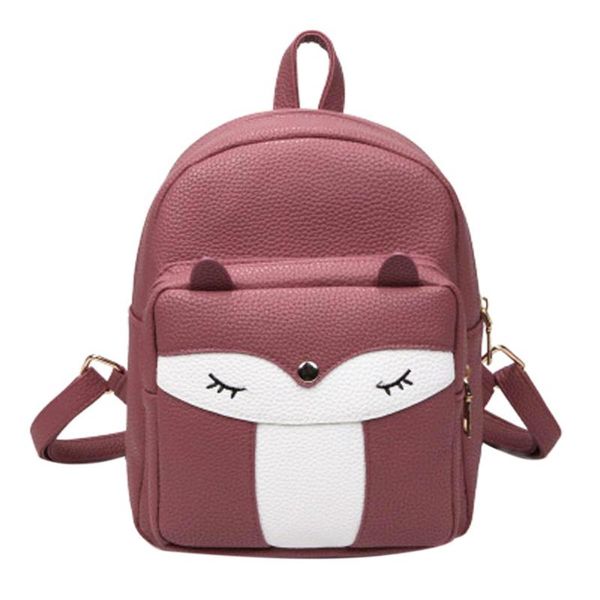 

cute mini leather fashion backpack small daypacks purse for girls(purple red