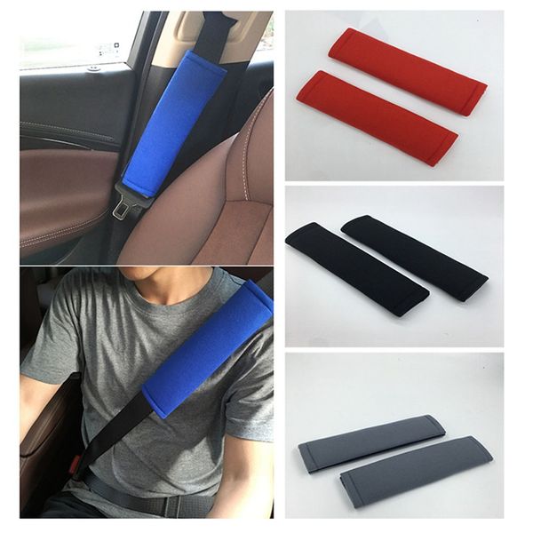 

1pair safety strap car seat belts pillow protect shoulder pad car safe fit seat belt adjuster device auto safety belt cover