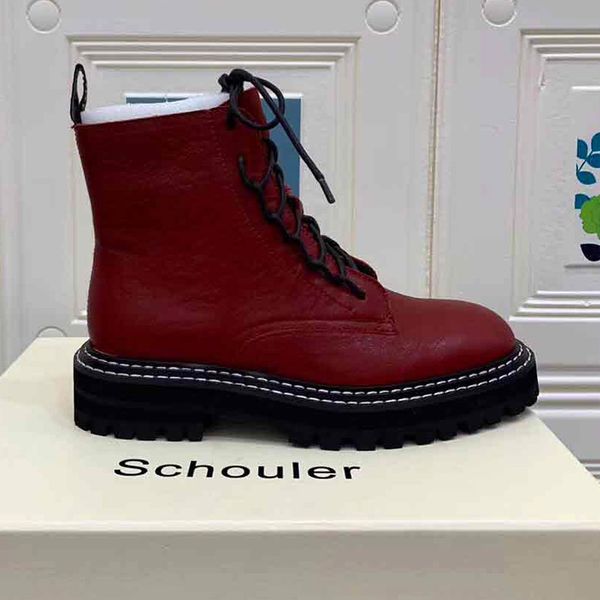 

martin bootsschouler 2019 classic red motocycle boots genuine leather high cut warm snow boots casual martin boots trainer shoes, Black