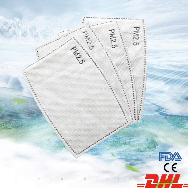

dhl shopping ce fda pm2.5 filter paper anti haze mouth mask anti dust mask activated carbon filter paper health care