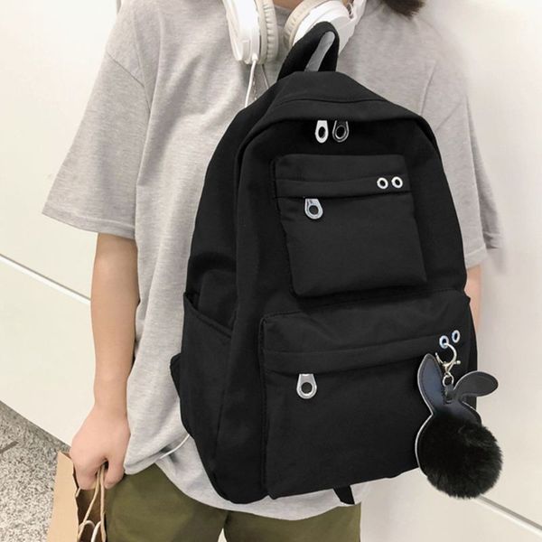

1pc canvas backpack school bag casual college daypack rucksack for teenager girls new