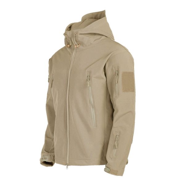 

men hooded coat army zipper long sleeve outerwear plus size combat pocket jacket, Black;brown