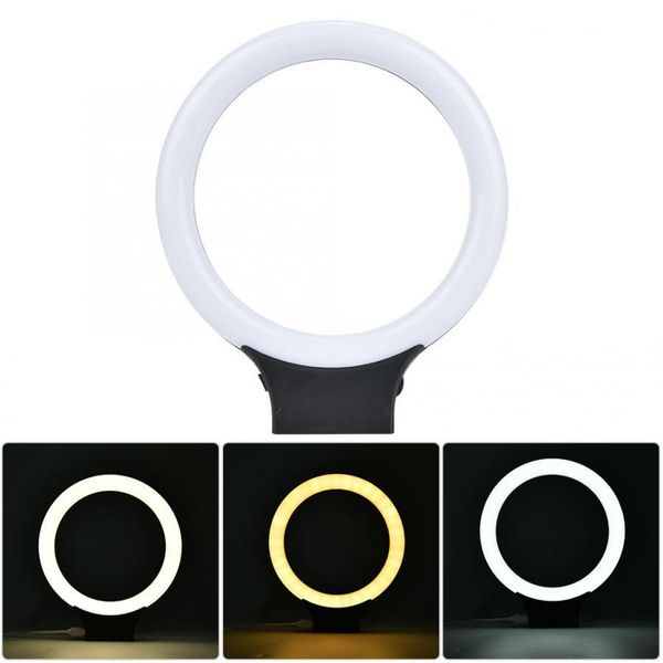 

selfie light xj-31s dimmable 72 led ring video fill light usb port with ball head clamp built-in battery ringlight dslr