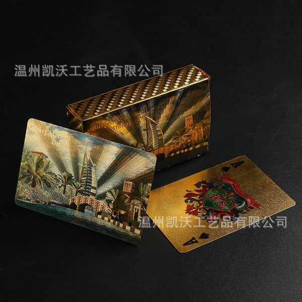 

tuhao gold poker factory оптового водонепроницаемые позолоченный poker пластиковая gold foil реклама poker индивидуализация