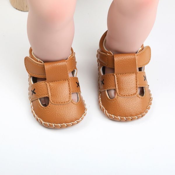 

летняя чистая pu повседневная детская обувь для мальчиков дышащая мягкая нижняя нескользящая детская обувь