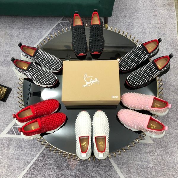 

fast delivery new style high-end luxury men's casual sneakers triple fashion men's brand men's shoes platform studded shoes s, Black