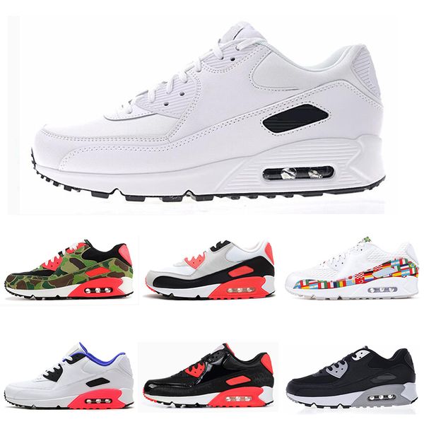 

Nike air max 90 дешевые 90 мужские кроссовки тройной черный белый США Oreo черный КРОК Мужчины Женщины тренер дышащий спортивная обувь размер 36-45