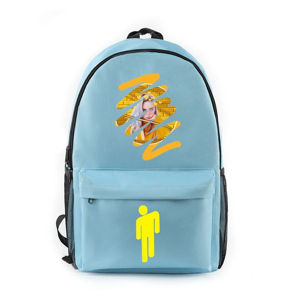 

billie eilish backpacks women/men school bags laptravel bags teenage notebook backpack fashion nylon mochila machila bag, Black