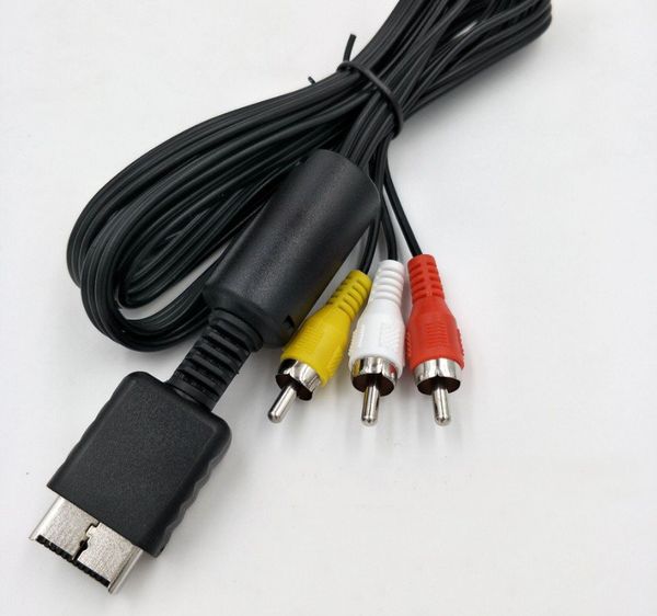 Per SONY PS2 PS3 6FT Cavo per gamepad 1.8M Cavo audio video AV per RCA Per cavo di gioco per sistema PlayStation