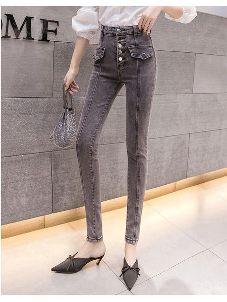 

space grey women's tailored waist and hip princess jeans bk2692, Blue