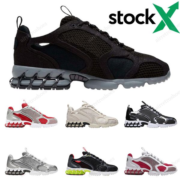 

2020 zoom spiridon caged mens chaussures running shoes metallic silver black triple white pure platinum men womens trainer sports sneakers