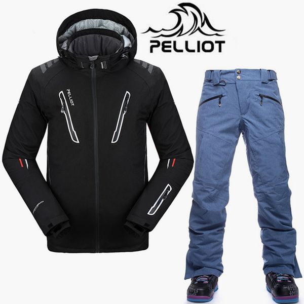 

pelliot brand ski suit men waterproof ski jacket snowboard pants super warm breathable snowboarding suits snow sets