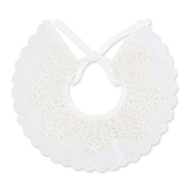 

baby baby bib lace floral decoration saliva towel feeding bibs bandana round full circle soft blend cotton comfortable portable