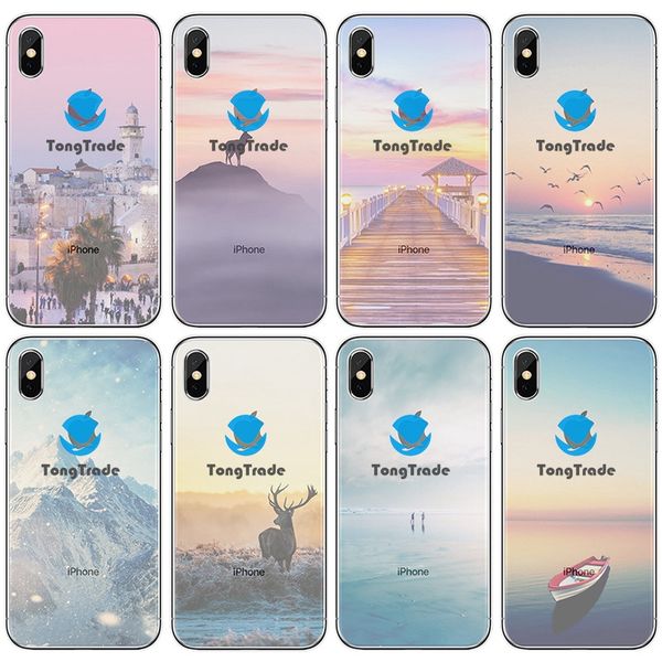 

tongtrade] soft silicone tpu case for iphone 8 7 6 5 4 x xs 11 pro max plus huawei nova 6 5 4 3 pro painted transparent landscape case