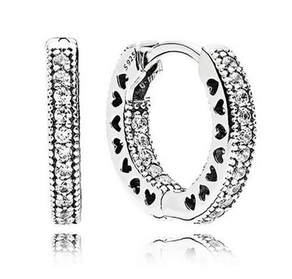 

подлинные серьги стерлингового серебра 925 пробы женские маленькие сердца с хрустальными серьгами-гвоздиками для женщин свадебный подарок мо, Golden;silver