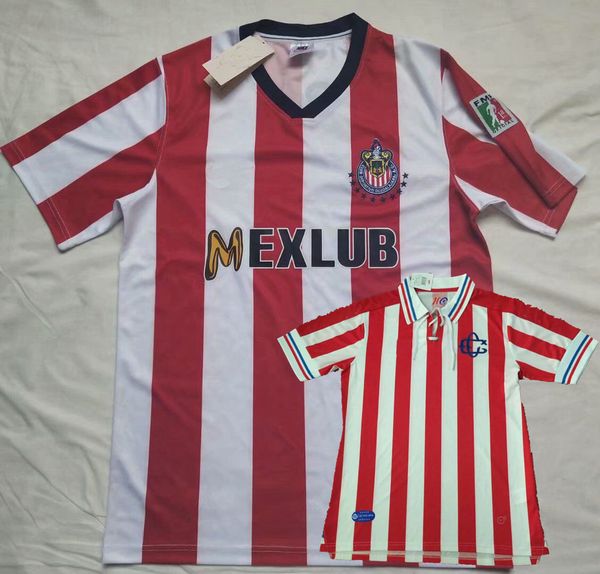 

1996 1997 110 anniversary retro guadalajara soccer jersey vintage chivas regal football shirt, Black;yellow
