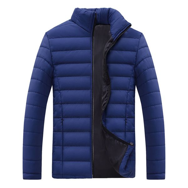 

navy blue casual overcoat for male winter warm thicken down jacket large size 3xl 4xl men padded duck-down clothing outwear, Black