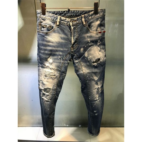 Hip Hop Männer Biker Jeans Hosen Slim Fit Marke Designer Motorrad Denim Hosen Für Männer Gerade Gewaschene Röhrenjeans mehr Stil