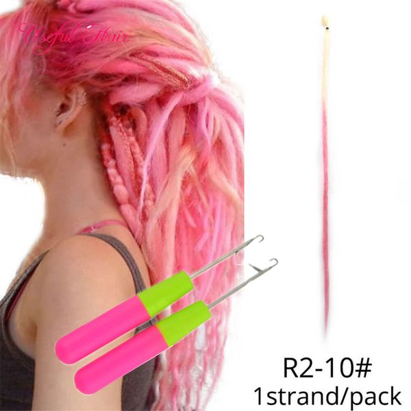 Nastri per capelli Finti dread africani intrecciati sporchi piccoli dreadlocks corda colorata collegata con sfumatura Copricapo Intrecciatura sintetica Capelli fatti a mano