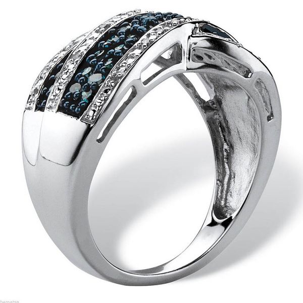 

trendy silver 925 ring with sapphire zirocn gemstones cross shape ring for women wedding party gift jewelry size 6-10, Slivery;golden