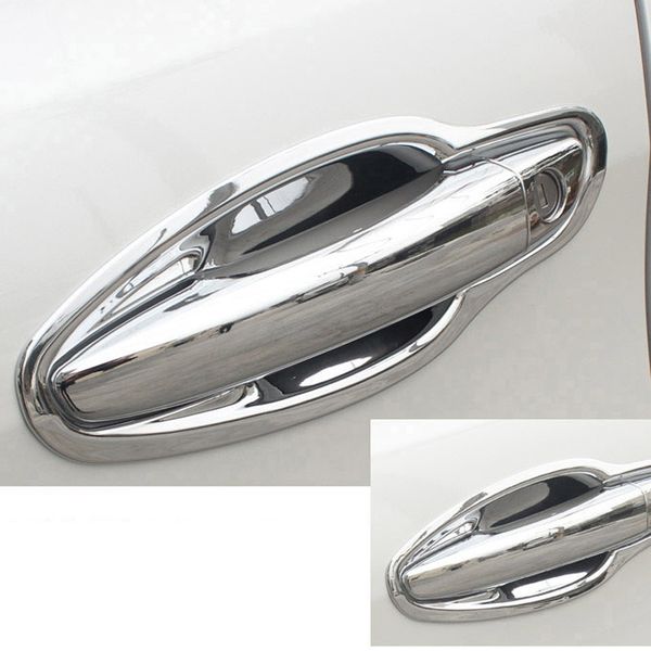 

abs chromed car door handle cover trim with smart key hole for peugeot 508 gt 2019 2020
