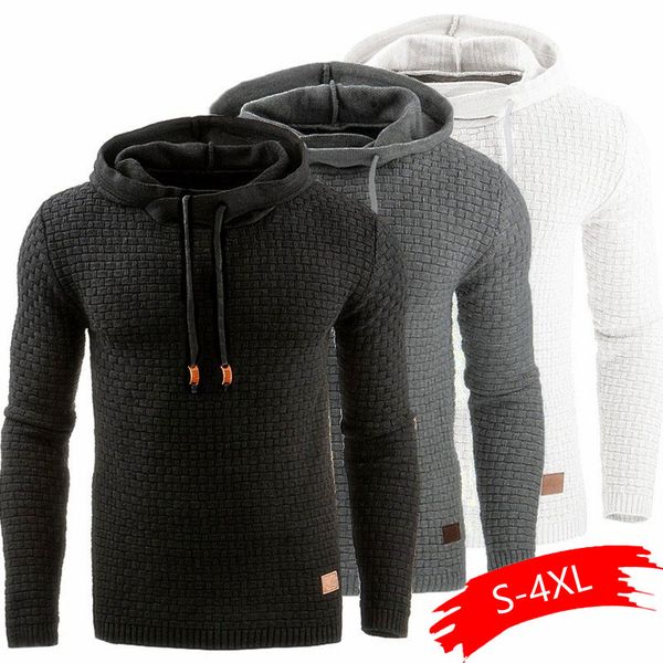 

sweater men autumn winter warm knitted men's sweater casual hooded pullover men cotton sweatercoat pull homme plus size 4xl, White;black