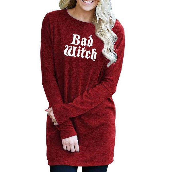 

плохие witch письма печать платье с длинным рукавом свитера платье vintage clothing лето женщин платья vadim дешевой одежды китай, Black;pink