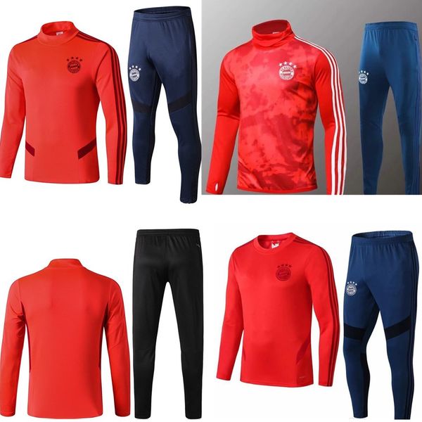 

2019 2020 bayern munich soccer training suit james muller lewandowski soccer tracksuits 19 20 gotze boateng training suit kits, Black