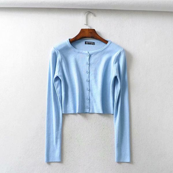 

crop sweater women knitted cropped cardigan korean long sleeve black cardigan ladies vintage button up crop sweater 2020, White