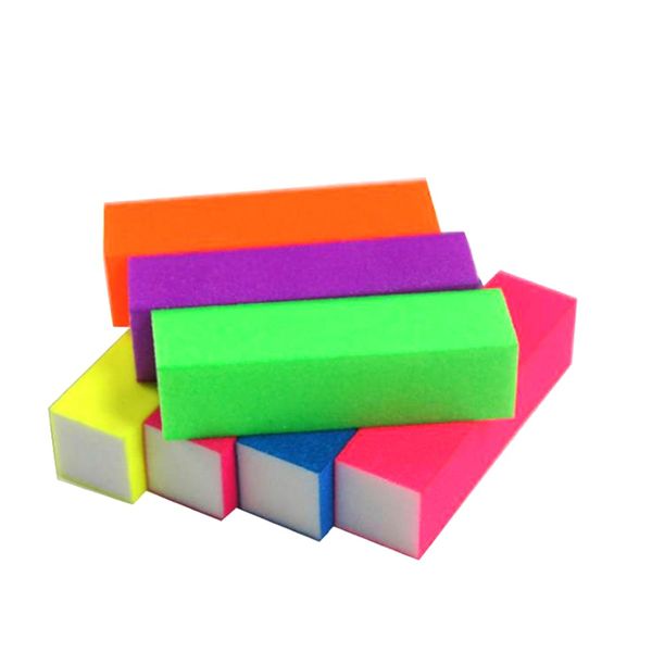 

new 10pcs/bag sanding buffer block nail file colorful sponge pedicure manicure buffing polish nail tools professional files