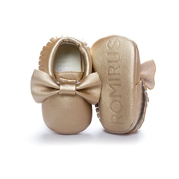 

2017 new 14 candy colors baby kids casual pu moccasins first walker anti-slip walkers girl bowknots shoes 0-18m lovely prewalker